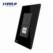 Livolo EUA / AU Padrão New Arrival HDMI Tomada Com Painel de Vidro Branco VL-C591HD-12